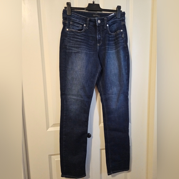 Silver Jeans Womens SUKI Straight Leg Dark Denim Wash Jeans W30x33L - Picture 1 of 15